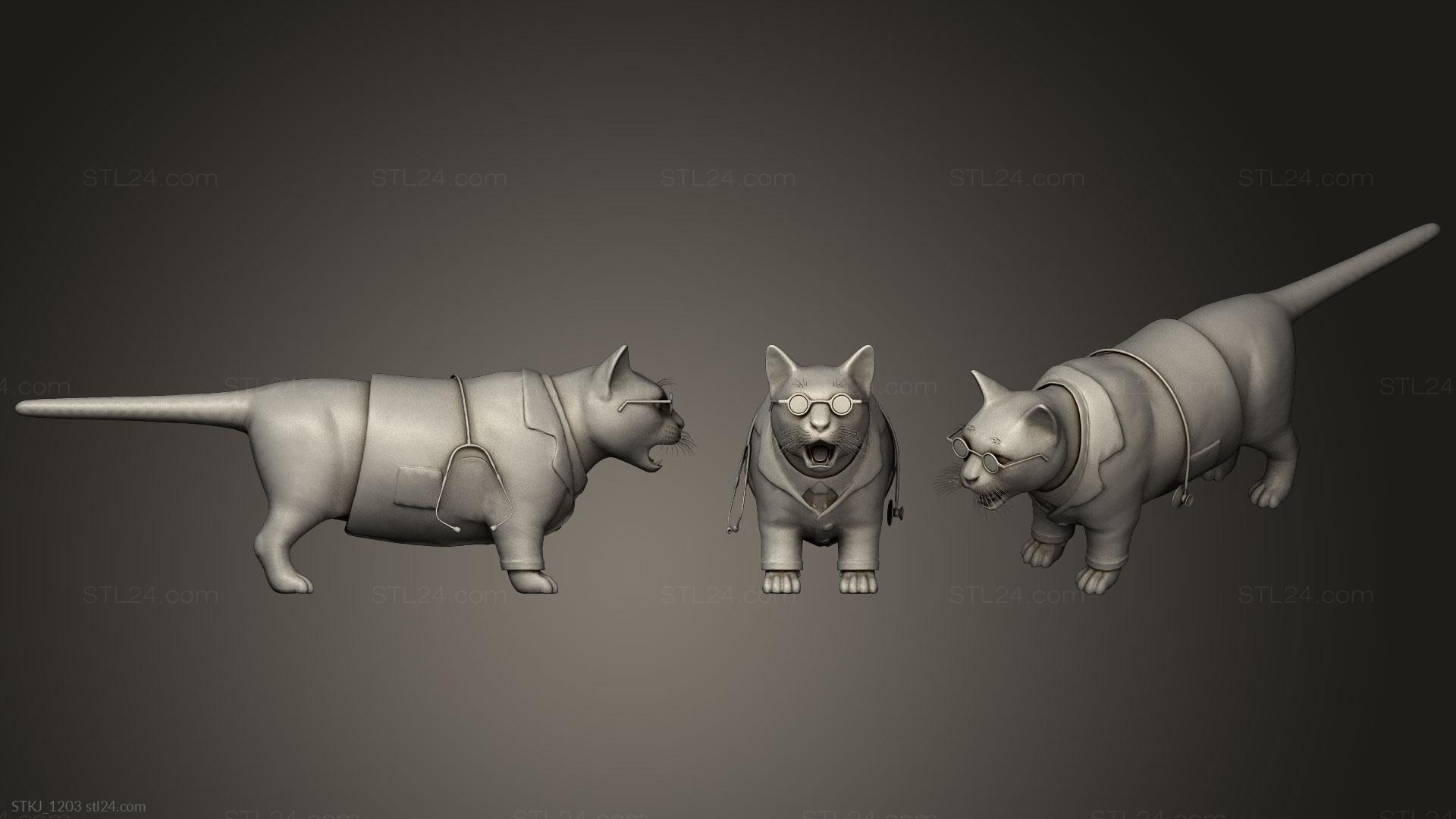 Animal figurines - Munchkin doctor, STKJ_1203. 3D stl model for CNC